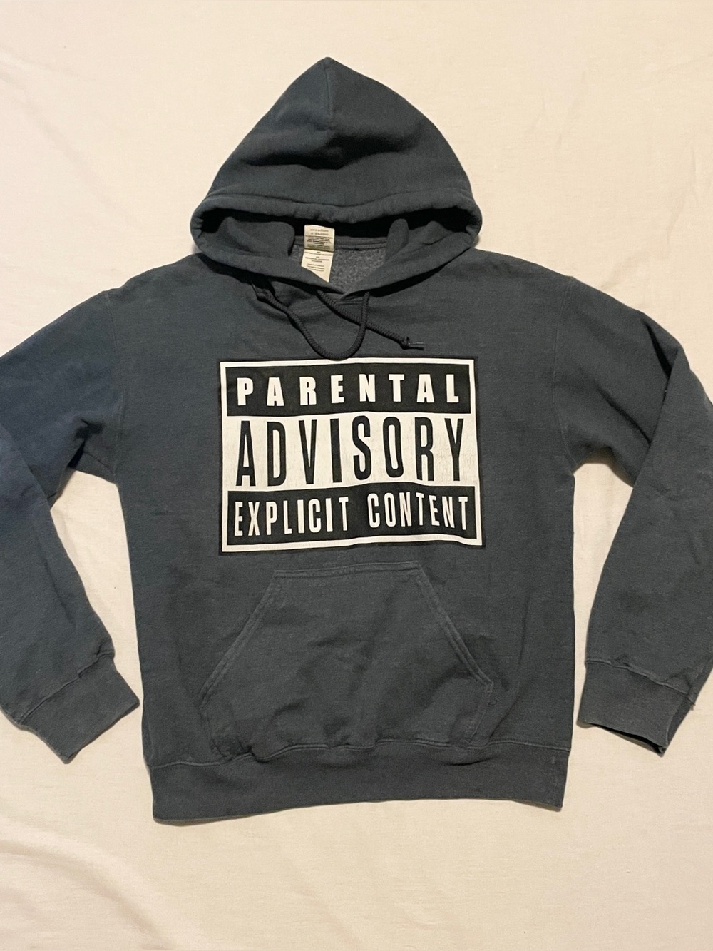 Parental Advisory Explicit Content Graphic Pullover Hoodie Size Small